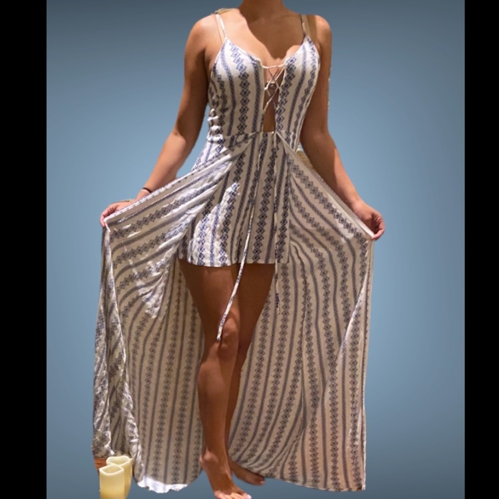 Romper with a awesome flowing tail. Open sexy front
